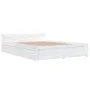 Estructura de cama con cajones blanco 140x200 cm de vidaXL, Camas y somieres - Ref: Foro24-3103560, Precio: 261,76 €, Descuen...