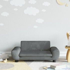 Dark gray velvet children's sofa 70x45x33 cm by vidaXL, Baby and Toddler Furniture - Ref: Foro24-3196388, Price: 78,24 €, Dis...