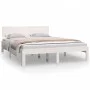 Solid white pine wood bed frame 140x200 cm by vidaXL, Beds and slatted bases - Ref: Foro24-810496, Price: 127,87 €, Discount: %