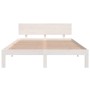 Estructura de cama madera maciza de pino blanco 140x200 cm de vidaXL, Camas y somieres - Ref: Foro24-810496, Precio: 129,52 €...