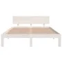 Solid white pine wood bed frame 140x200 cm by vidaXL, Beds and slatted bases - Ref: Foro24-810496, Price: 127,87 €, Discount: %
