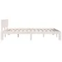 Solid white pine wood bed frame 140x200 cm by vidaXL, Beds and slatted bases - Ref: Foro24-810496, Price: 127,87 €, Discount: %