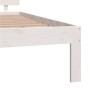 Massiver Bettrahmen aus weißem Kiefernholz, 140 x 200 cm von vidaXL, Betten und Lattenroste - Ref: Foro24-810496, Preis: 129,...
