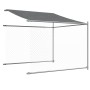 Jaula de perros techo y puerta acero galvanizado gris 4x2x2 m