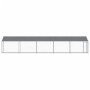 Jaula de perros techo y puerta acero galvanizado gris 10x2x2 m