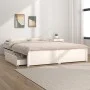 White bed frame with drawers 140x190 cm by vidaXL, Beds and slatted bases - Ref: Foro24-3103504, Price: 222,68 €, Discount: %