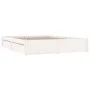 White bed frame with drawers 140x190 cm by vidaXL, Beds and slatted bases - Ref: Foro24-3103504, Price: 222,68 €, Discount: %