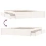 White bed frame with drawers 140x190 cm by vidaXL, Beds and slatted bases - Ref: Foro24-3103504, Price: 222,68 €, Discount: %