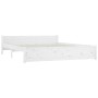 Weißer Massivholzbettrahmen 200x200 cm von vidaXL, Betten und Lattenroste - Ref: Foro24-815065, Preis: 198,90 €, Rabatt: %