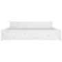 Weißer Massivholzbettrahmen 200x200 cm von vidaXL, Betten und Lattenroste - Ref: Foro24-815065, Preis: 198,90 €, Rabatt: %