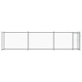 Jaula de perros con puerta acero galvanizado gris 6x2x1,5 m