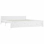 Weißer Massivholzbettrahmen 160x200 cm von vidaXL, Betten und Lattenroste - Ref: Foro24-815055, Preis: 150,83 €, Rabatt: %