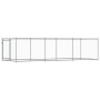 Jaula de perros con puerta acero galvanizado gris 6x2x1,5 m