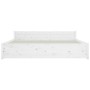 Weißer Massivholzbettrahmen 160x200 cm von vidaXL, Betten und Lattenroste - Ref: Foro24-815055, Preis: 150,83 €, Rabatt: %