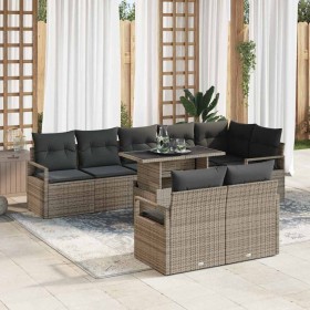 Conjunto de sofá de jardín Manual 9 pcs Gris 100 x 55 x 73 cm