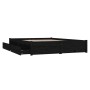 Bed frame with drawers black 120x190 cm by vidaXL, Beds and slatted bases - Ref: Foro24-3103497, Price: 249,79 €, Discount: %