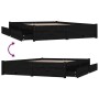 Bed frame with drawers black 120x190 cm by vidaXL, Beds and slatted bases - Ref: Foro24-3103497, Price: 249,79 €, Discount: %