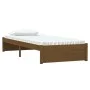 Honey brown solid wood bed frame 75x190 cm by vidaXL, Beds and slatted bases - Ref: Foro24-814912, Price: 87,92 €, Discount: %