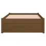 Honey brown solid wood bed frame 75x190 cm by vidaXL, Beds and slatted bases - Ref: Foro24-814912, Price: 87,92 €, Discount: %