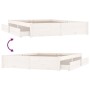 Weißer Doppelbettrahmen mit Schubladen 135x190 cm von vidaXL, Betten und Lattenroste - Ref: Foro24-3103499, Preis: 222,41 €, ...