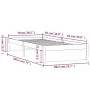 Honey brown solid wood bed frame 75x190 cm by vidaXL, Beds and slatted bases - Ref: Foro24-814912, Price: 87,92 €, Discount: %
