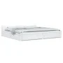 White bed frame with drawers 200x200 cm by vidaXL, Beds and slatted bases - Ref: Foro24-3103580, Price: 317,25 €, Discount: %