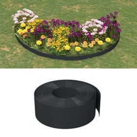 Bordura de jardín polietileno negro 10 m 20 cm de vidaXL, Ribetes y bordes para jardín - Ref: Foro24-154400, Precio: 40,96 €,...
