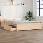 Bed frame with drawers 140x200 cm by vidaXL, Beds and slatted bases - Ref: Foro24-3103554, Price: 208,68 €, Discount: %