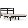 Estructura de cama de madera maciza de pino negra 140x190 cm de vidaXL, Camas y somieres - Ref: Foro24-3103632, Precio: 154,0...