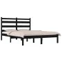 Estructura de cama de madera maciza de pino negra 140x190 cm de vidaXL, Camas y somieres - Ref: Foro24-3103632, Precio: 154,0...