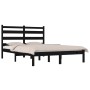 Solid black pine wood bed frame 140x190 cm by vidaXL, Beds and slatted bases - Ref: Foro24-3103632, Price: 156,08 €, Discount: %