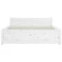 White solid wood bed frame 140x200 cm by vidaXL, Beds and slatted bases - Ref: Foro24-815045, Price: 140,63 €, Discount: %