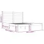 Estructura de cama madera maciza de pino marrón miel 200x200 cm de vidaXL, Camas y somieres - Ref: Foro24-3103671, Precio: 15...