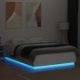 Estructura de cama con LED sin colchón blanco 120x200 cm