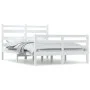 Solid white pine wood bed frame 160x200 cm by vidaXL, Beds and slatted bases - Ref: Foro24-3103724, Price: 142,21 €, Discount: %