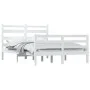 Solid white pine wood bed frame 160x200 cm by vidaXL, Beds and slatted bases - Ref: Foro24-3103724, Price: 142,21 €, Discount: %