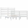Estructura de cama de madera maciza de pino blanco 160x200 cm de vidaXL, Camas y somieres - Ref: Foro24-3103724, Precio: 144,...