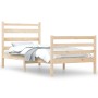 Estructura de cama de madera maciza de pino 90x200 cm de vidaXL, Camas y somieres - Ref: Foro24-3103698, Precio: 88,23 €, Des...