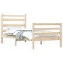 Estructura de cama de madera maciza de pino 90x200 cm de vidaXL, Camas y somieres - Ref: Foro24-3103698, Precio: 88,38 €, Des...