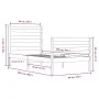 Estructura de cama de madera maciza de pino 90x200 cm de vidaXL, Camas y somieres - Ref: Foro24-3103698, Precio: 88,38 €, Des...