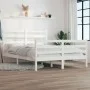 Solid white pine wood bed frame 140x200 cm by vidaXL, Beds and slatted bases - Ref: Foro24-3103714, Price: 130,38 €, Discount: %