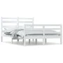 Solid white pine wood bed frame 140x200 cm by vidaXL, Beds and slatted bases - Ref: Foro24-3103714, Price: 130,38 €, Discount: %