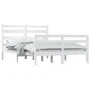 Solid white pine wood bed frame 140x200 cm by vidaXL, Beds and slatted bases - Ref: Foro24-3103714, Price: 130,38 €, Discount: %