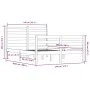 Solid white pine wood bed frame 140x200 cm by vidaXL, Beds and slatted bases - Ref: Foro24-3103714, Price: 130,38 €, Discount: %