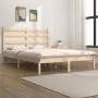 Estructura de cama madera maciza de pino 120x190 cm de vidaXL, Camas y somieres - Ref: Foro24-3103618, Precio: 107,11 €, Desc...