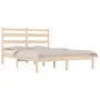 Estructura de cama madera maciza de pino 120x190 cm de vidaXL, Camas y somieres - Ref: Foro24-3103618, Precio: 107,11 €, Desc...