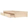 Bed frame with drawers 90x200 cm by vidaXL, Beds and slatted bases - Ref: Foro24-3103463, Price: 167,34 €, Discount: %