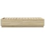 Estructura cama con luces LED madera roble Sonoma 100x200 cm