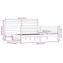 Solid gray pine wood bed frame 200x200 cm by vidaXL, Beds and slatted bases - Ref: Foro24-3103735, Price: 169,58 €, Discount: %