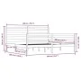 Solid gray pine wood bed frame 200x200 cm by vidaXL, Beds and slatted bases - Ref: Foro24-3103735, Price: 167,55 €, Discount: %